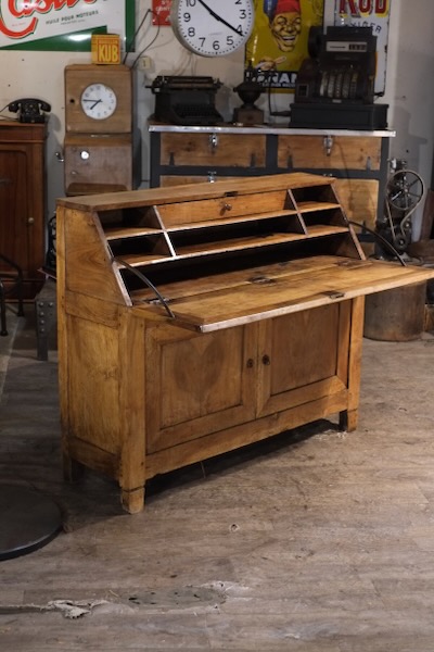 meuble de metier ancien bureau ecritoire etroit  1800 